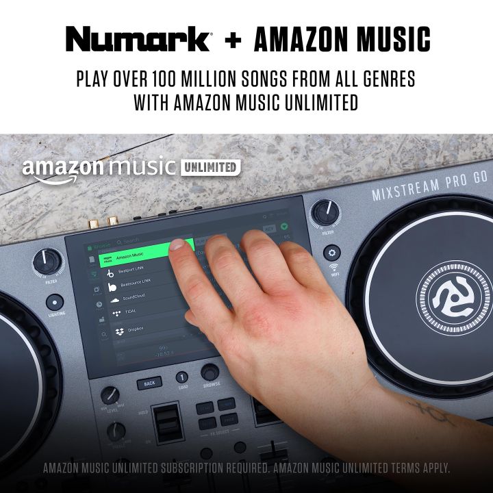 numark-mixstream-pro-go-standalone-dj-คอนโทรลเลอร์พร้อมแบตเตอรี่-ดีเจมิกเซอร์-ลำโพง-amazon-music-ไม่จำกัด-wifi-หน้าจอสัมผัส-ทำงานร่วมกับ-serato-dj