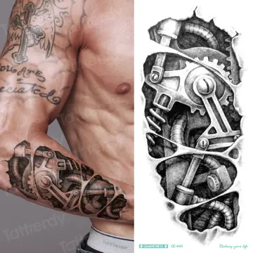 Robot Arm Totem Full Sleeve Tattoo Sticker 3d Lion Indian Temporary Tattoos  Sleeves For Men Women Realistic Large Fake Tatoo  Temporary Tattoos   AliExpress