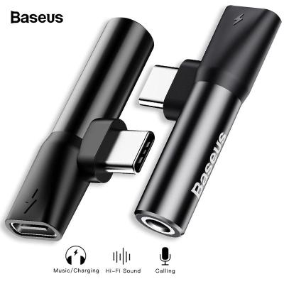 Baseus USBประเภทCถึง3.5มม.อะแดปเตอร์เชื่อมหูฟังสำหรับXiaomi Mi 8 6 Huawei P20 Pro Type-C OTGสายชาร์จแจ็ค3.5มม.สายต่อหูฟัง
