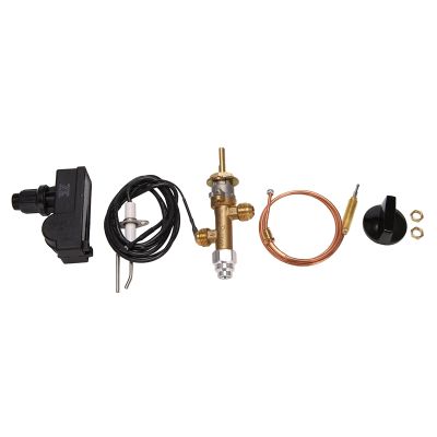 Low Pressure LPG Propane Gas Fireplace Fire Pit Safety Control Valve Kit, Push Button Ignition Kit for Gas Grill, Heater
