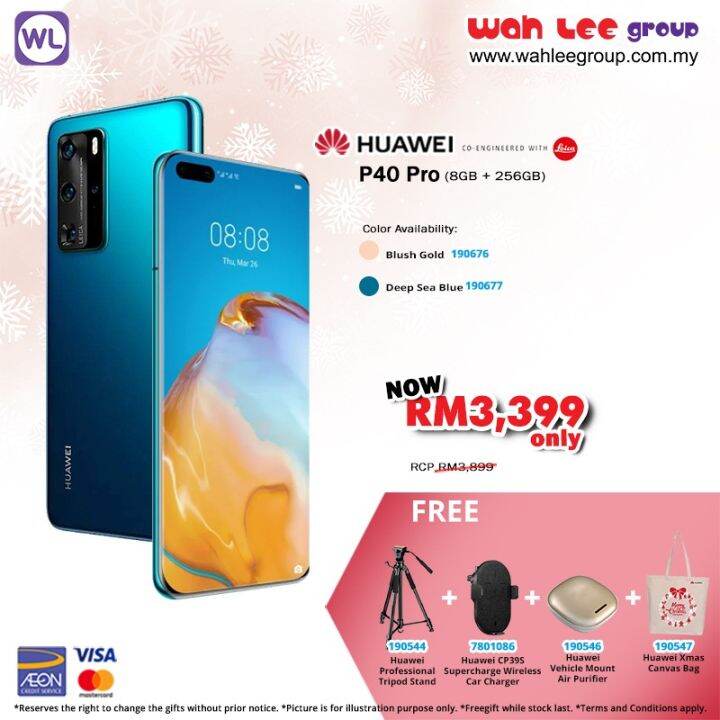 (Last Unit)Huawei P40 Pro (8GB+256GB) New Seal Malaysia Set with 1 Year