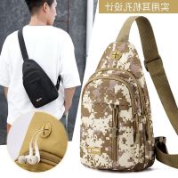 Camouflage Chest Bag Men Outdoor Sports Small Backpack 2 New Style Fashion Trendy Large-Capacity Leisure Travel Shoulder 【AUG】