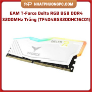 Ram Máy Tính TEAM T-Force Delta RGB 8GB DDR4 3200MHz Trắng