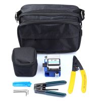 FTTH Fiber Optical Cable Cold Connection Tool Kit Fiber Cleaver Visual Fault Locator Cable Tester Stripper ToolEquipment