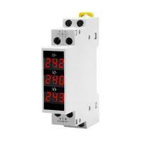 【LZ】✌✠  Monitor de medidor de tensão trifásico de medidor de voltímetro modular - AC80V-500V Detector de exibição digital de LED de em -