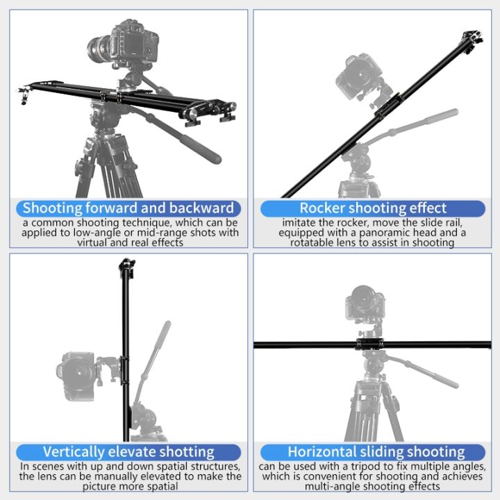 jianmei-ตัวเลื่อนแกนหกทิศทาง80ซม-สำหรับหัวกล้องกล้องโทรศัพท์เครนกล้องคาร์บอน