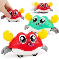 Cute Reptile Baby Learning Crawling Toy Crab Pull Back Car Toddler Interactive Toy Children Toy Car Walking Birthday Gift