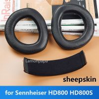 แผ่นรองหูหนังแกะสำรองสำหรับ HD800 HD800S ที่คาดศีรษะที่ครอบหูนาโนที่รองสำหรับ Sennheiser หูฟัง HD800S