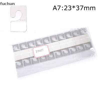 Fuchun ตะขอป้ายห้อยติดแน่นสำหรับใช้แขวนกล่องใส่กระเป๋า100ชิ้นทำจากพีวีซี