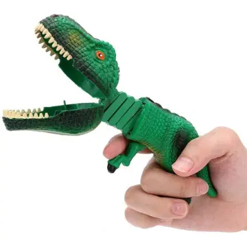 Kids Stuff Dinosaur Head Grabber, Green T-Rex Dino Reach Toy 