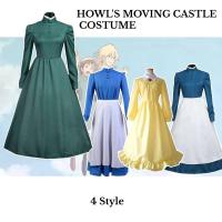 WGBHowls Moving Castle คอสเพลย์ Sophie Hatter เครื่องแต่งกายแขนยาวชุดผู้หญิงฮาโลวีนเครื่องแต่งกาย