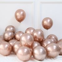 20Pcs 5/12Inch Rose Gold Champagne Gold Chrome Balloons Metal Globos Birthday Party Adult Wedding Decor Baby Shower Kid toys Balloons