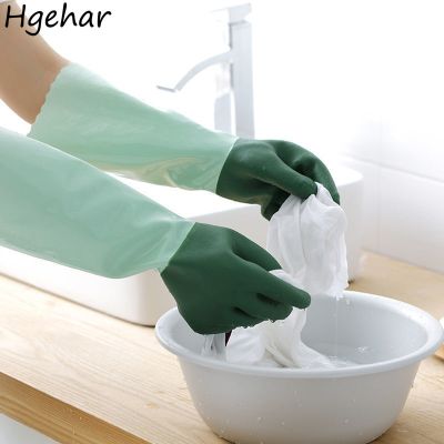 Winter Thick Household Gloves Dish Washing Waterproof Anti-fouling Durable Long Hand Glove Non-slip Kitchen Cleaning Accessories Safety Gloves