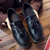 ADRIAN tassel loafers, womens leather large size Martin shoes, British style fashion student single shoes brand casual shoes