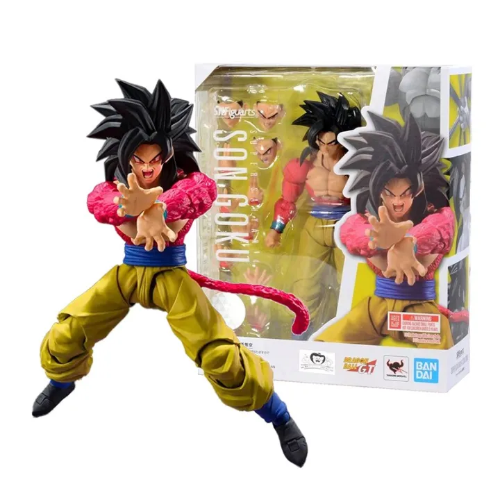 2 pçs/set acg dos desenhos animados dragon ball gt super saiyan 4 max son  goku