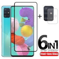 6-in-1 For Samsung Galaxy A51 Glass For Samsung A53 Tempered Glass Full Glue Screen Protector For Samsung A52 A51 A71 Lens Glass