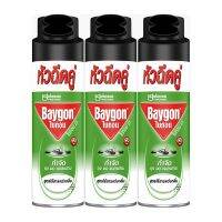 Baygon Green Odorless Spray 300 ml x 3.ไบกอน สเปรย์กำจัดยุง มด แมลงสาบ สูตรไร้กลิ่น สีเขียว 300 มล. x 3 กระป๋อง