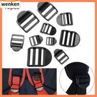 WENKEN 10pcs คุณภาพสูง เครื่องประดับ กลางแจ้ง ท่องเที่ยวแคมป์ปิ้ง ตะขอเกี่ยวกระเป๋ากีฬา ตัวยึดสไลเดอร์ แบกเป้อะไหล่ปล่อย สายรัดหัวเข็มขัด