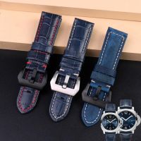 ▶★◀ Suitable for Panerai watch strap matte leather mens watch strap Lumino 1085/1313 bamboo belt 24 26mm