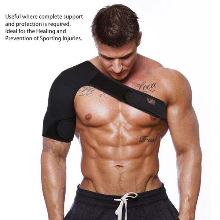 adjustable-breathable-gym-sports-care-single-shoulder-support-back-brace-guard-strap-wrap-belt-band-pads-black-bandage-men-women