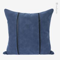 Nordic model room bedside cushion pillow living room bedroom sofa pillow light luxury blue black leather square waist pillow