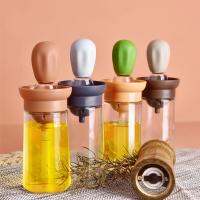 MUJI Original Oil Brush Bottle Kitchen Silicone Oil Bottle Brush Household Oil Brush Bottle Quantitative Oil Brush BBQ Brush Creative Glass Oil Brush