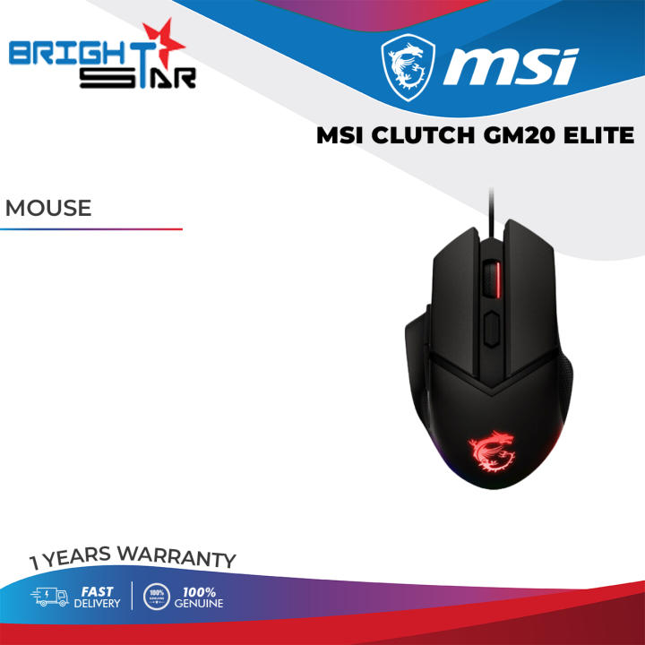 MSI Gaming Mouse Clutch GM20 Elite (Wired) Lazada