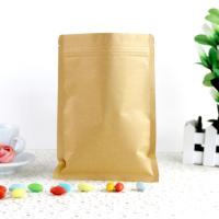 100pcs 6 size Kraft Paper Doypack Zip Lock Pouch with Aluminum Foil Food Tea Snack Coffee Storage Resealable Ziplock/zipper Bag Food Storage Dispenser