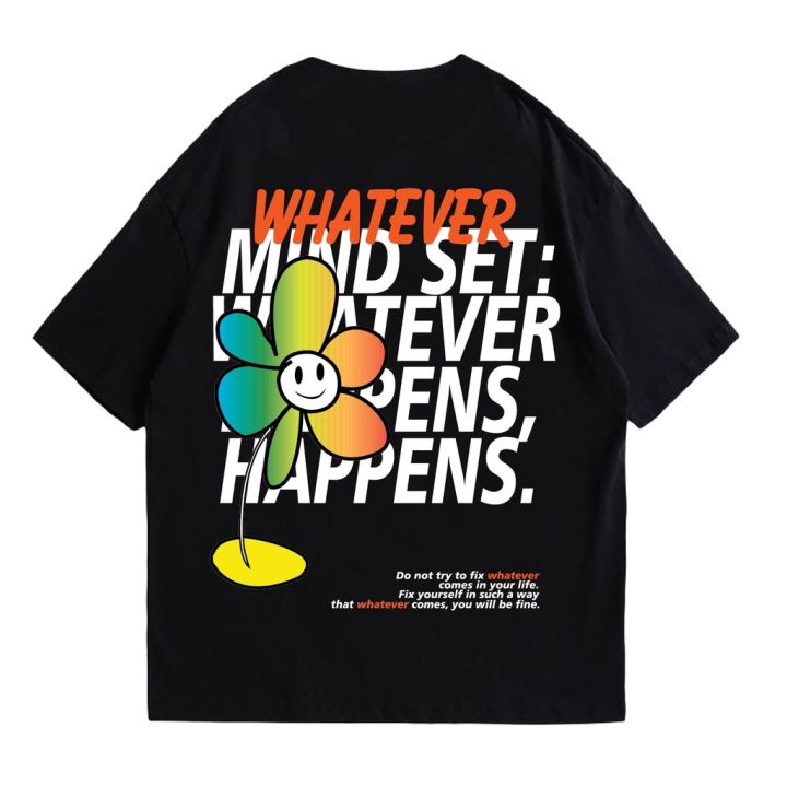 พร้อมส่งเสื้อเฮีย-เสื้อ-whatever-ผ้าcotton-100-มีสองสี-ทั้งทรงปกติและ-oversize-cotton-t-shirt