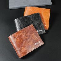 Short Casual Men Coin Wallet Money Purse Card Holder PU Leather Ticket Clip Coin Purse Solid Color Bag Zipper Slim Billfold 1pc