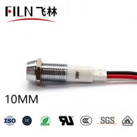 FILN CE Metal 10mm Mounting hole diameter 12v 24v 220v 110v high quality indicator light lamp digital ammeter with wire