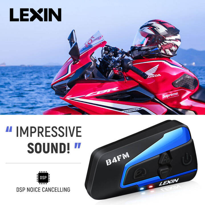 Lexin B4FM 1PC Bluetooth Motorcycle Helmet Headsets Waterproof