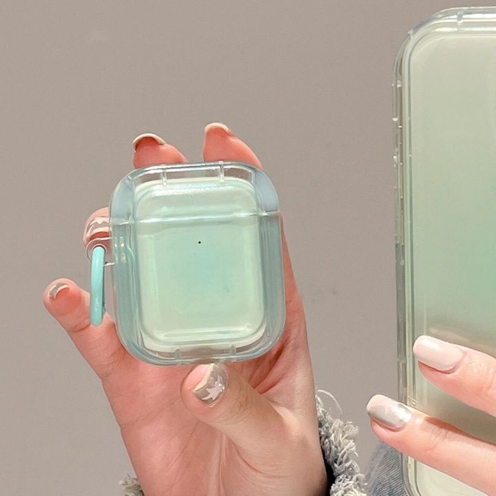 simple-gradient-color-high-transparent-bluetooth-earphone-charging-box-case-for-airpods-pro-2-cases-with-keyring-for-airpods-3-2-headphones-accessorie