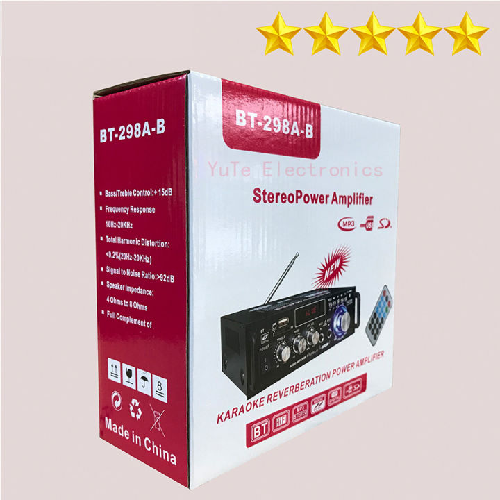 เครื่องขยายเสียง-300w-300w-กำลังขยายสูง-สเตอริโอhifi-ไร้สายบลูทูธ-วิทยุ-fm-amplifier-แอมป์จิ๋ว-build-in-ไร้สายบลูทู-ธ-วิทยุ-fm-เครื่องขยายเสียง