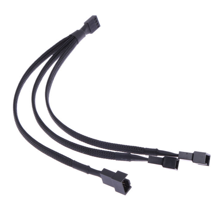 4-pin-pwm-fan-cable-1ถึง3วิธี-splitter-สายต่อแขนสีดำ