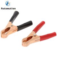 2Pcs/10Pcs 50A 600V Copper Plated Car Battery Test Alligator Clip Red Black 80mm diy kit test leads Electrical Circuitry Parts