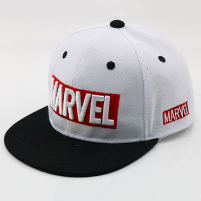 แฟชั่นเด็กฤดูใบไม้ร่วง Marvel เย็บปักถักร้อยหมวกเบสบอลแบบนิ่ม Snapback หมวกฮิปฮอป