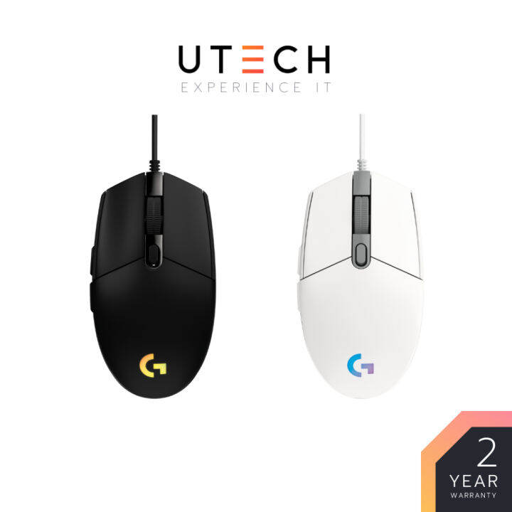 Logitech Mouse G102 GEN2 LIGHTSYNC Black/White by UTECH Lazada.co.th