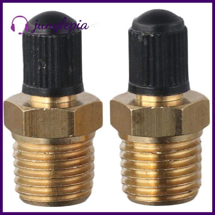 JUNGLEPIA 2PCS Tank Fill 1/4" NPT Air Tank Fill Valve Schrader Valve