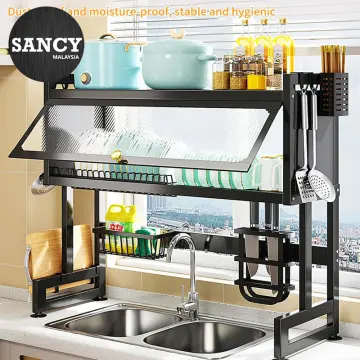 VANCE Trimmable Under Sink Tray for 36 in. Base Cabinet | Protects Cabinets  from Leaks and Spills | Adjustable Spill Guard for Kitchen and Bathroom