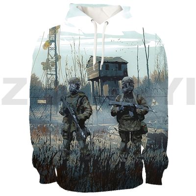 S.T.A.L.K.E.R. 2 Heart of Shadow Pullovers 3D ยิงสงครามเกม Stalker ผู้ชายเสื้อผ้า Hip Hop เสื้อกันหนาวสวมใส่ Anime Hoodie