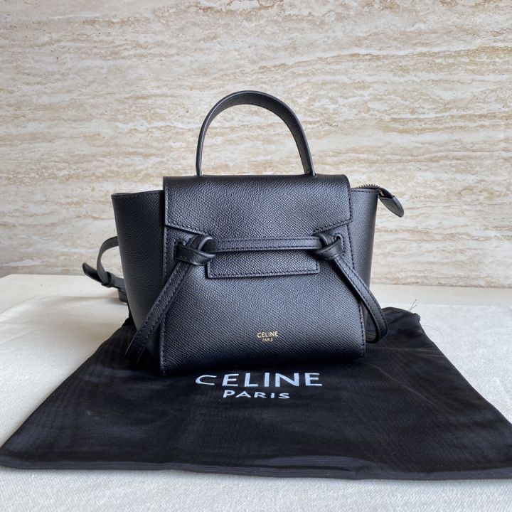 CELINE PICO BELT BAG IN GRAINED CALFSKINBLACK | Lazada.co.th