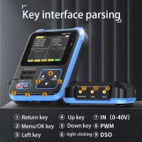 DSO-TC2/TC3 3 in1 Digital Oscilloscope Transistor Tester Function Signal Generator Meter Handheld Oscilloscope 500KHzBandwidth