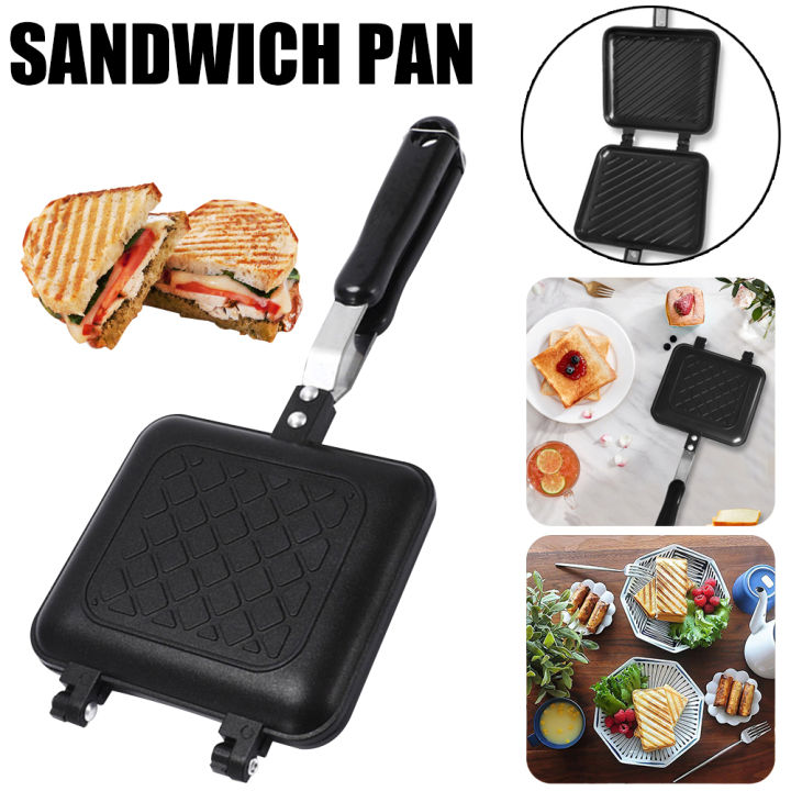 Manual Sandwich Toaster, Gas Sandwich Toaster, Stove Top Waffle Iron  Sandwich Press Toaster Non-Stick Plate Gas Hob 