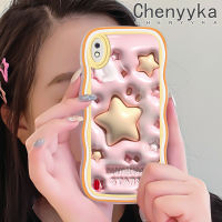 Chenyyka เคส A71 A01 A10ปลอกสำหรับ Samsung ลายการ์ตูน3D ดาวส่องแสงเคสโทรศัพท์แบบใสขอบซิลิโคนนิ่มสีสันสดใสเคสโปร่งใสกันกระแทกป้องกันเลนส์กล้อง