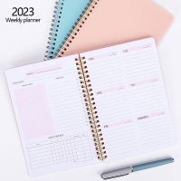 2023 Weekly Planner A5 Spiral Binder Notebook 52 Weeks Agenda Schedule organizer diary Journal Stationery Office School Supplies Note Books Pads