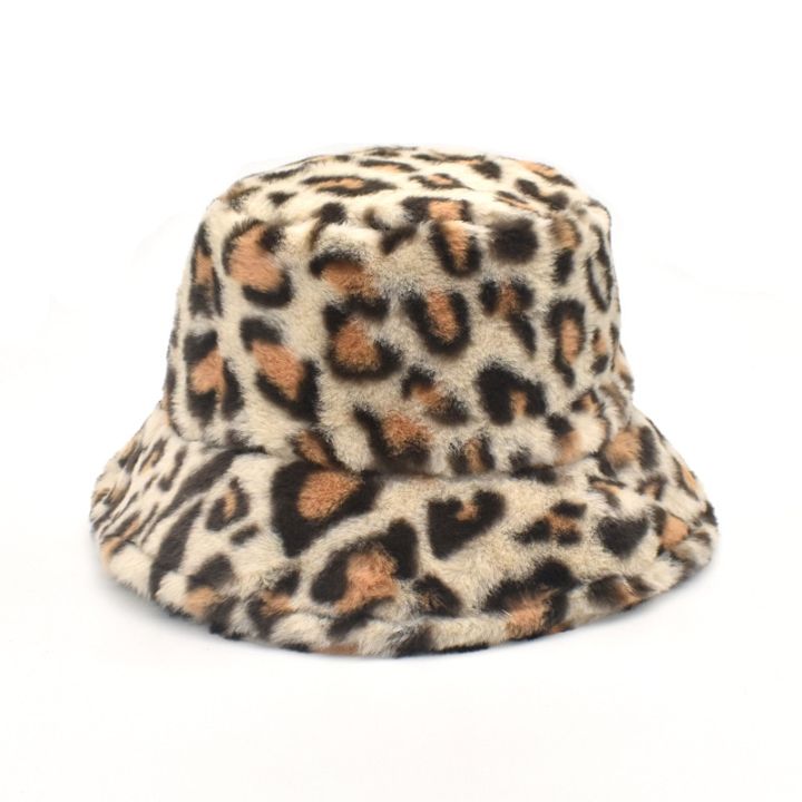 หมวกหมวกชาวประมงย้อนยุคของผู้หญิงให้ความอบอุ่นแบบปานามาเสือดาวแฟชั่นของผู้หญิงหมวกหน้าหนาว-bucket-สำหรับผู้หญิงส่งของ