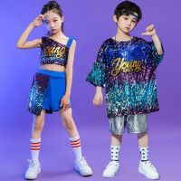 [COD] Hip-hop childrens trendy clothes hip-hop hiphop suit summer boys girls handsome catwalk performance