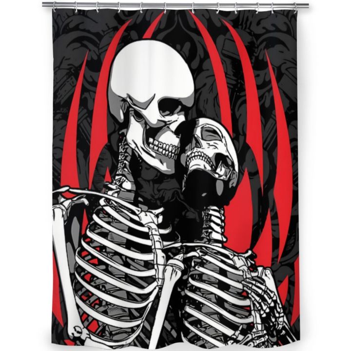 evermore-bathroom-shower-curtains-heavy-metal-waterproof-partition-curtain-funny-home-decor-accessories