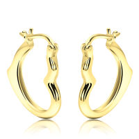 100% PURE 925 SILVER PRETTY HEART HOOP EARRING HO-2512. PERFECT FOR DAILY WEAR AND GORGEOUS FOR SPECIAL EVENT.